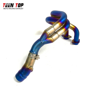 304 En-tête D'échappement En Acier Inoxydable Bleu Tuyau D'échappement 51mm En-tête pour <span class=keywords><strong>Kawasaki</strong></span> <span class=keywords><strong>ER6N</strong></span> ER6F Ninja650R <span class=keywords><strong>Z650</strong></span> Ninja650 VERSYS650 - Product Image 3