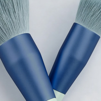 Ensemble de 9 pinceaux de maquillage bleus à poils doux, kit professionnel pour fond de teint et fard à paupières, marque privée