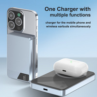 Chargeur Mobile Magnétique Schitec Mince Portable 10000 mAh 15W 20W, Matériau Sûr en Alliage d'Aluminium, Résistance à la Chaleur, Power Bank Sans Fil