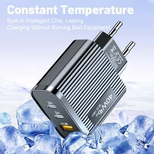 New Design USB3.0 PD3.0 2Type C 40W Mobile Phone Charger QC3.0 Fast <b>Charging</b> Wall Charger for IPhone12Pro Samsung A10 A8 - Product Image 3