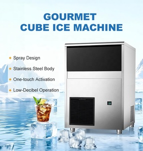 Máquina de Hielo Comercial Gourmet Grande de Acero Inoxidable, 50 kg/24 h, Máquina de Cubitos Duros con Sistema de Pulverización para Hielo Gourmet Doméstico - Product Image 3