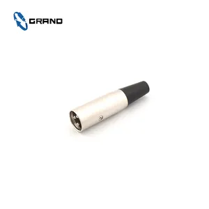 Xlr conector com microfone de 3 pinos, conector de cabo de microfone