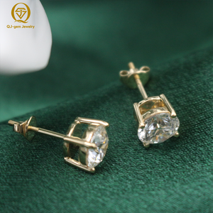 Pendientes de Oro de 18K con Diamantes Cultivados en Laboratorio, Corte Brillante Redondo, Certificación IGI, Joyería de Lujo para Mujer, Boda, Compromiso - Product Image 2