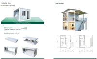 Conteneur en acier de 20 pieds, préfabriqué, conteneur plat préfabriqué pour hôtel, entrepôt, magasin, parc, toilettes, hôpital