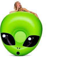 Bouée de piscine gonflable portable en PVC vert personnalisée pour fête aquatique