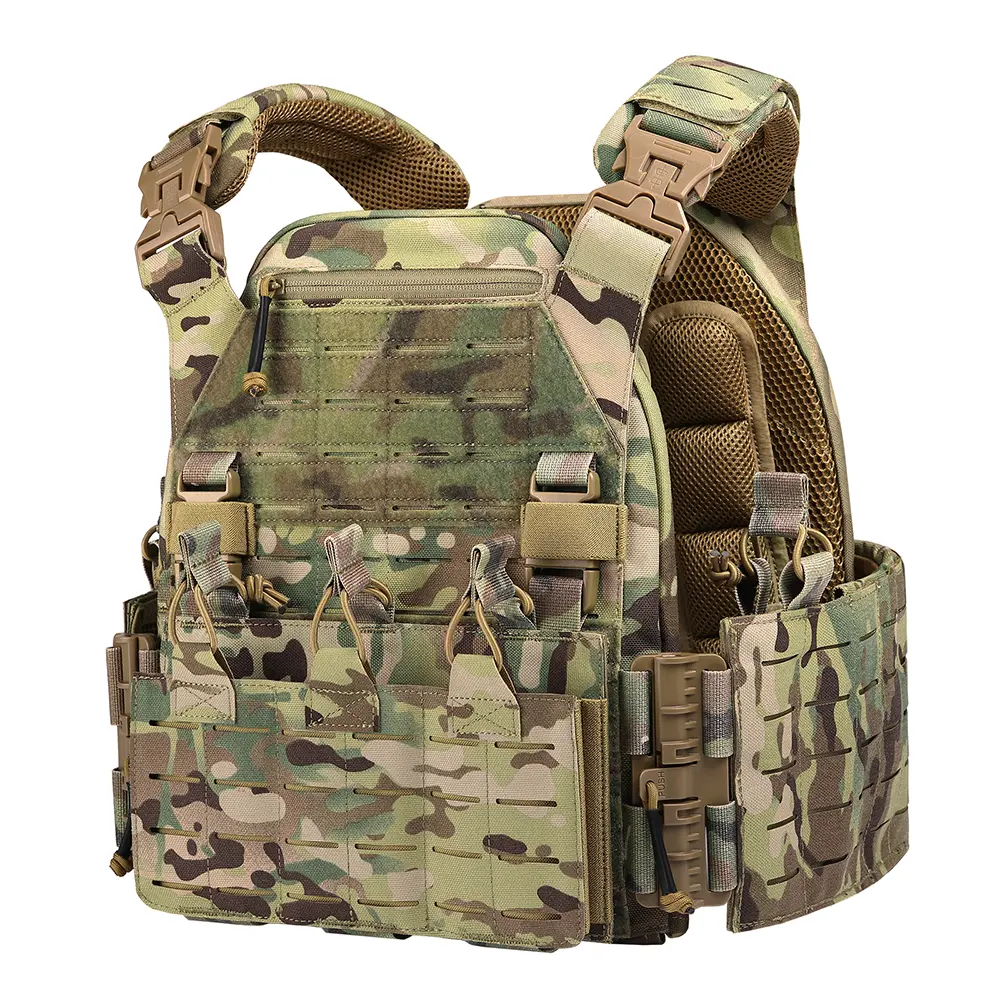Tactische Uitrusting Snel Los Outdoor Training Chalecos Molle Camo Combat Body Protection Plate Carrier Tactisch Vest
