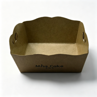 Boîte à pâtisserie pliable en papier kraft recyclé avec logo personnalisé, bord ondulé de qualité alimentaire, fermeture magnétique, emballage jetable pour gâteaux/pâtisseries