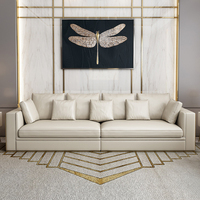 Ensemble de canapés sectionnels en cuir de luxe OEHOME, salon moderne, suite de salon 7 places, designs personnalisables, utilisation à domicile et en hôtel
