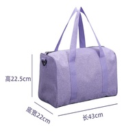 Bolsa de Viaje Plegable Moderna de Gran Capacidad de Poliéster con Correa para el Hombro y Asas Superiores, para Almacenamiento en Viajes Cortos, Estilo Bandolera