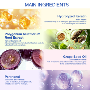 L Perawatan Rambut Kondisioner Peptida Tembaga/untuk Rambut Lemah/Kering/Rusak/Pembersihan Mendalam & Menutrisi/Menguatkan Helai Rambut/Melembapkan & Memperbaiki - Product Image 4