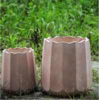 Pots à fleurs en fibre de verre personnalisés, best-sellers, pour jardin extérieur, avec trou de drainage, écologiques et durables