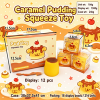 Jouet à presser anti-stress en forme d'aliments simulés, à remontée lente, Kawaii, Pudding, Maïs, Cacahuète, en TPR, Cadeau, OEM, 14 ans et plus
