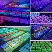 Dalles de sol LED 3D miroir RGB modulaires pour scène, activées par le son, intérieur/extérieur, pour mariage, club, événement