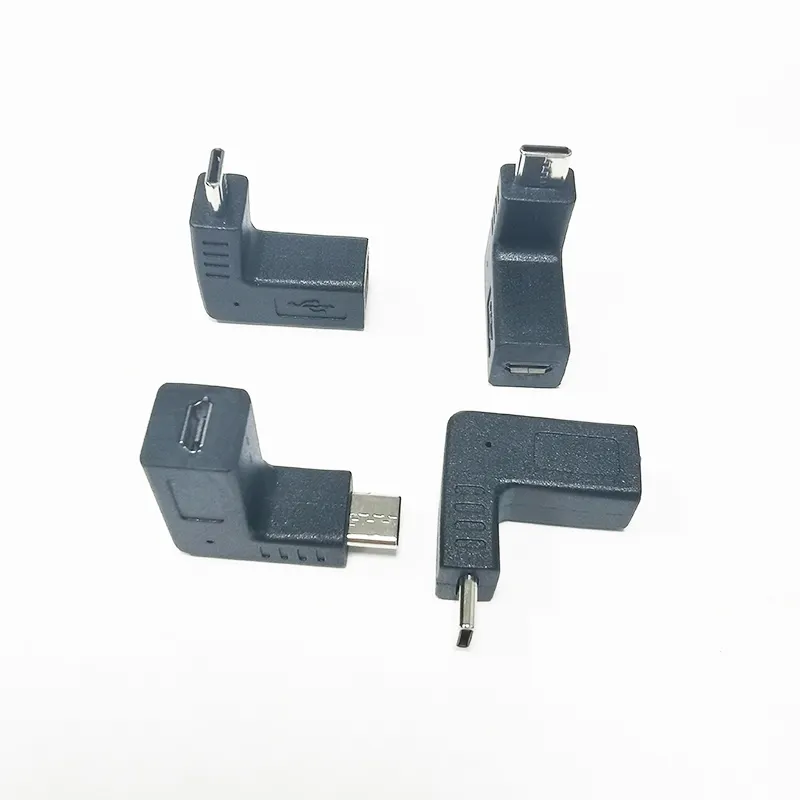 Wholesales High Quality 90 Degree Angled Type C Male To Micro USB Female Converter Adapter