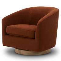 Fauteuils pivotants d'appoint en velours rond modernes en gros pour salon, chambre à coucher ou hôtel pour un usage en appartement