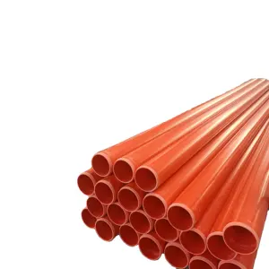 150mm orange color pvc electrical conduit pipe