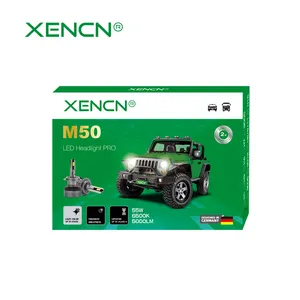 Xencn M50迷你发光二极管前照灯12/24V 55W 6500K 5000毫米通用卡车和汽车9005/9006 9012 H1 H4 H7 H11高质量原始设备制造商