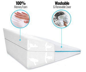 Almohada de cuña de cama de espuma viscoelástica, ajustable para reflujo, lectura, ronquidos, dormir, soporte para el cuerpo, espalda, cuello, piernas, <span class=keywords><strong>embarazo</strong></span> - Product Image 2