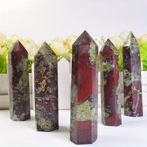 Piedra de Cristal de Arena Azul Natural Pulida Estilo Bohemio al por Mayor, con Punto de Sangre de Dragón, para Decoración del Hogar y Regalos Festivos - Product Image 3