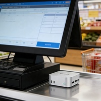 Mini PC spécial N5 Intel N150 Quad Core 12 Go LPDDR5 1 To SSD DP 4K Double LAN Double Type-C Double OS Win11 Pro