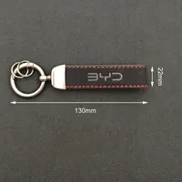 Porte-clés en cuir suédé 2025 avec logo BYD, lettres et emblème pour accessoires BYD Shark 6, Sealion 7, Atto 3, Act, Leopard 5