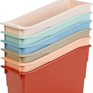 Bandeja de plástico para documentos, organizador de archivos apilable de 29x19x14cm, caja de almacenamiento de escritorio para uso doméstico y de oficina - Product Image 4