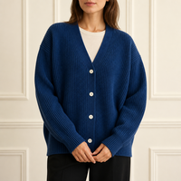 Cardigan en laine personnalisé pour femme, col en V, rouge foncé, boutonné devant, coupe ample et décontractée, manches longues, style vintage, respirant, fabrication OEM ODM