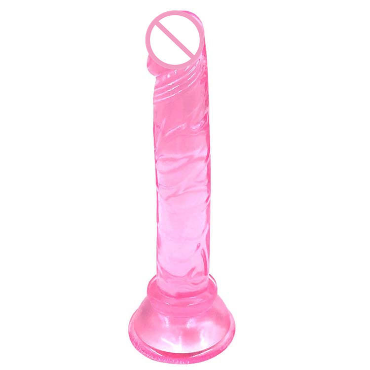 Long slim penis pink color lifelike feel factory price sexy toys SILICONE DILDO for woman
