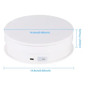 Электрический вращающийся поворотный стол PULUZ, 15 см, 360 градусов, USB, витрина, реквизит для видеосъемки, поворотный стол для фотографии, нагрузка 1-5 кг - Product Image 1