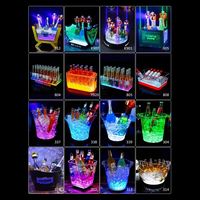 Venta al por mayor sin BPA Suministros para clubes nocturnos Regalos de promoción 12 botellas Cubo de hielo de plástico Champán Cerveza Cubo de hielo