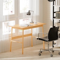 Bureau de travail minimaliste moderne en bambou pour la maison, la salle d'étude ou comme table d'écriture/ordinateur, fabriqué en Chine