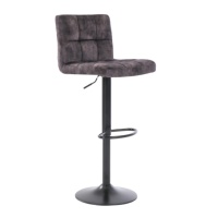 Tabourets de bar pivotants au design moderne, cadre en métal, hauteur réglable, tissu en velours, utilisation en salle à manger, en extérieur, à l'hôtel, dans le salon, durables et stables
