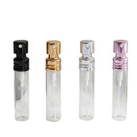Flacon d'échantillon de parfum cylindrique de 10 ml, vaporisateur à pompe en verre français, échantillon de cosmétiques, distributeur de voyage