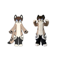 Costume Personalizzato Fursuit, Design Originale su Misura, Mascotte in Peluche Volpe o Lupo per Cosplay e Convention