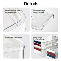 Boîtes de rangement transparentes pour biscuits et bonbons, empilables, avec couvercles, pour réfrigérateur et cuisine