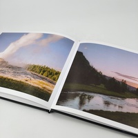 Servicios de impresión de libros de fotografía de tapa dura personalizados Impresión Offset Cartón Papel Kraft Cartón DE ARTE Formato de libro de paisaje