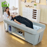 Bac à Shampoing de Salon avec Vasque, Fauteuil Lave-Tête Électrique, Pédicure, Lit de Spa Japonais pour la Tête