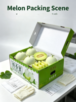 Boîte d'emballage pour fruits en carton ondulé recyclé, imprimée en quatre couleurs, personnalisée, vente en gros d'usine chinoise, avec pelliculage brillant