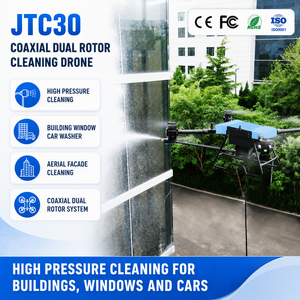 โดรนทำความสะอาดแบบโคแอกเชียลสองใบพัด JTC30 เครื่องฉีดน้ำแรงดันสูงสำหรับอาคาร หน้าต่าง และรถยนต์ โดรนไฟฟ้า - Product Image 1