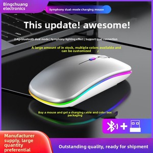 RGB Backlit Im Lặng Chuột Không Thấm Nước Dual-Chế Độ Không Dây Sạc Thiết Kế Mới Giao Diện USB Bàn Phím Chơi Game Chuột Combos Cho Văn Phòng - Product Image 5