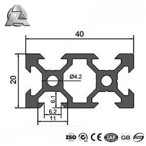 <span class=keywords><strong>Profili</strong></span> di estrusione in <span class=keywords><strong>alluminio</strong></span> anodizzato nero lineare v slot vslot <span class=keywords><strong>20x40</strong></span> 2040 - Product Image 6