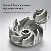 Turbine semi-ouverte en acier inoxydable pour pompe, équipement de process, service d'usinage, fabrication OEM, approvisionnement en gros, ingénierie industrielle