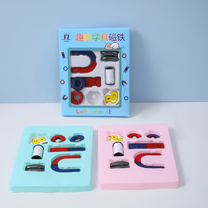 Juego de imanes de aprendizaje, Kit de experimentos de física para niños, juguetes educativos de 4 a 6 años, forma geométrica, Material plástico - Product Image 5