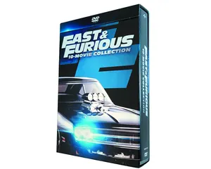 คอลเลกชันภาพยนตร์ Fast & Furious 10 ชิ้น 10 แผ่นภาพยนตร์ที่ร้อนแรงที่สุดและคลาสสิกซีรีส์ทีวีดีวีดีจัดส่งฟรีขายส่งการผลิตดีวีดี
