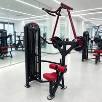 Machine de tirage vertical assis haut de gamme, style ciseaux, à charge par broches, équipement de musculation professionnel pour l'isolation des muscles du dos
