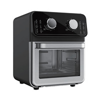 Friteuse à air électrique carrée moderne au design élégant 5L compacte sans huile, contrôle tactile multicolore, petite pour la maison