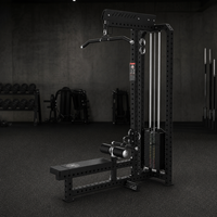 Nouvelle conception de machine de musculation commerciale 4-en-1 unisexe multi-stations pour la musculation des pectoraux, des épaules, du dos et des bras, pile de poids de 80 kg, Reyk