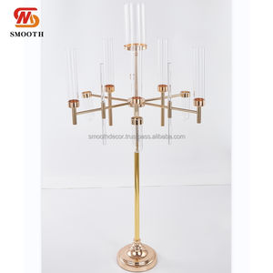 Candélabre de mariage en acrylique de haute qualité, design miroir, porte-bougie, qualité export - Product Image 6