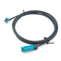 Universal recto ángulo recto Fakra Z código hembra a hembra impermeable coche estéreo Cámara Cable de extensión