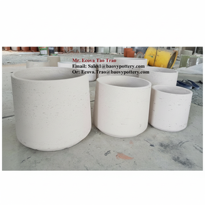 [ECOVA-POTS] jardinera de mesa de hormigón con tapa cónica moderna con agujeros naturales texturas - Product Image 1